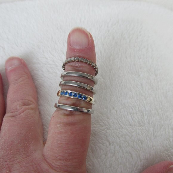 Collection Lot Bundle 11 Costume Jewelry Rings Sz 7-7.75 - Picture 9 of 9